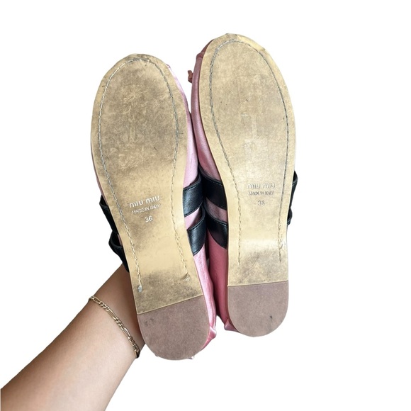 Authentic Miu Miu Pink Satin Ballet Ballerina Flats Slip Ons - Picture 15 of 15